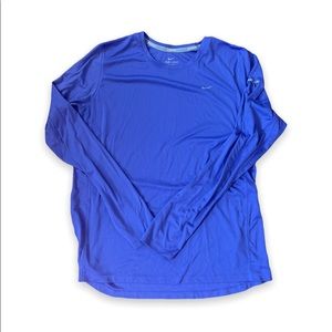 Nike Running Purple Long Sleeve Dri-fit Shirt